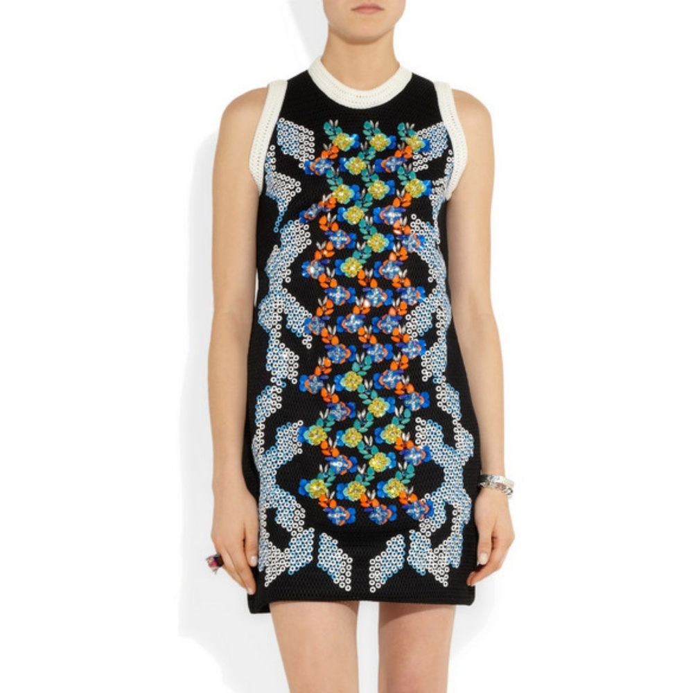 Peter Pilotto 3D Embellished Mesh Dress